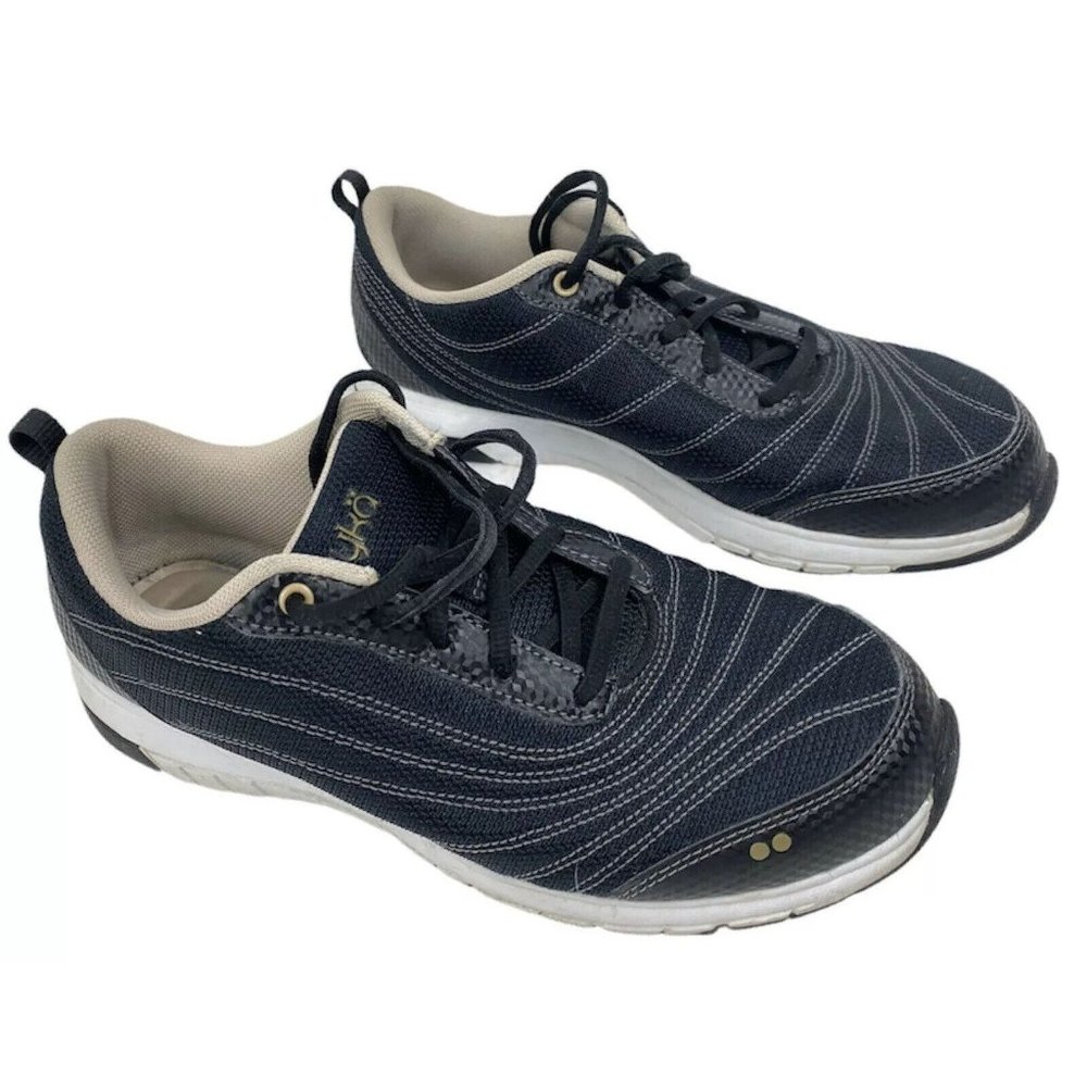 Ryka Continuum Walking Shoes Black  Memory Foam Sneakers Size 10